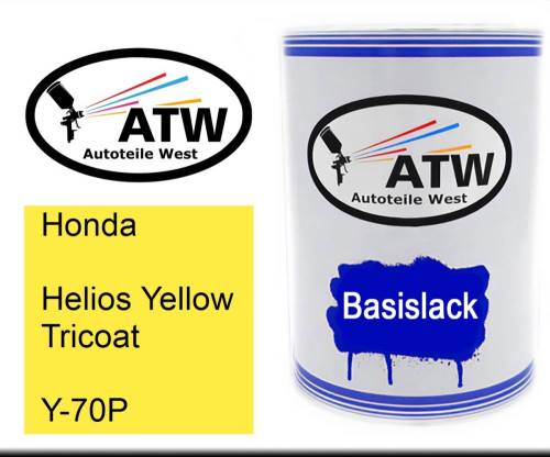 Honda, Helios Yellow Tricoat, Y-70P: 500ml Lackdose, von ATW Autoteile West.